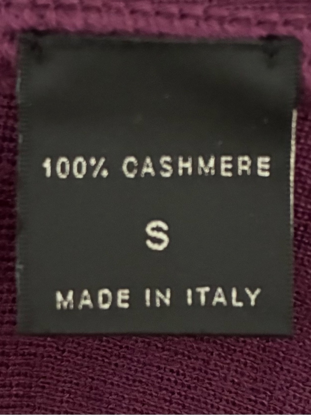 NWOT Manrico 100% Cashmere Women's V-Neck Button Cardigan Sweater in Deep Plum - Picture 2 of 4
